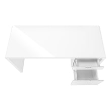 Load image into Gallery viewer, 60" White Computer Desk With Two Drawers
