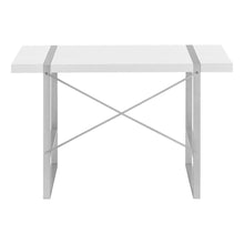 Load image into Gallery viewer, 49" White and Gray Computer Desk
