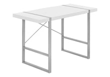 Load image into Gallery viewer, 49" White and Gray Computer Desk
