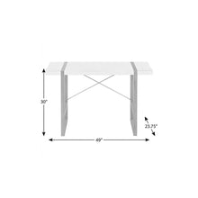 Load image into Gallery viewer, 49" White and Gray Computer Desk
