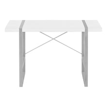Load image into Gallery viewer, 49" White and Gray Computer Desk
