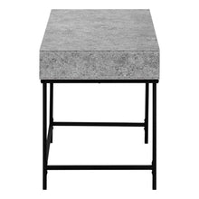 Load image into Gallery viewer, 47" Gray and Black Wood and Metal H-Shape Computer Desk With Two Drawers
