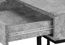 Load image into Gallery viewer, 47" Gray and Black Wood and Metal H-Shape Computer Desk With Two Drawers
