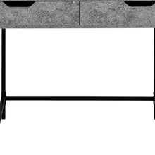 Load image into Gallery viewer, 47" Gray and Black Wood and Metal H-Shape Computer Desk With Two Drawers
