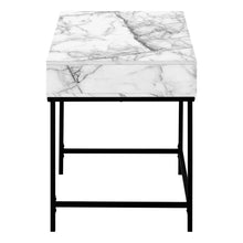 Load image into Gallery viewer, 47" White and Black Wood and Metal H-Shape Computer Desk With Two Drawers
