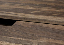 Load image into Gallery viewer, 47" Brown and Black Wood and Metal H-Shape Computer Desk With Two Drawers

