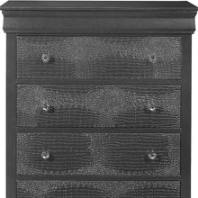 Load image into Gallery viewer, Solid Wood Five Drawer Chest - Metallic Gray
