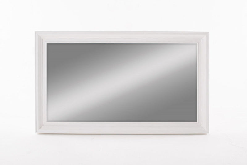 28" Rectangle Wall Mounted Full Length Hanging Mirror - White
