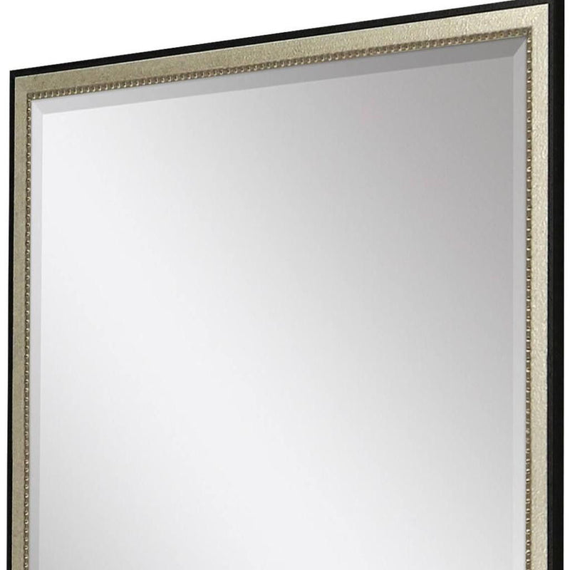 38" Solid Wood Framed Accent Mirror - Silver