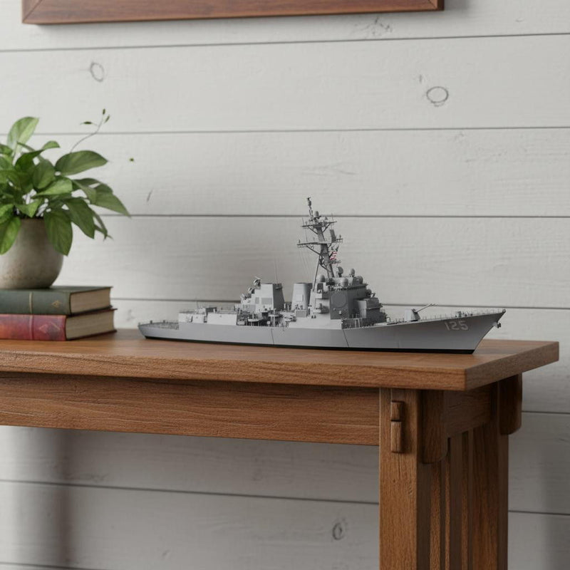 Hand Painted Model Boat (624266) - Gray