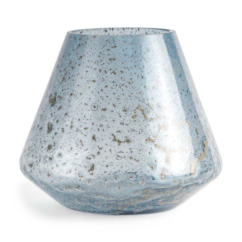 Seeded Round Table Vase - Blue