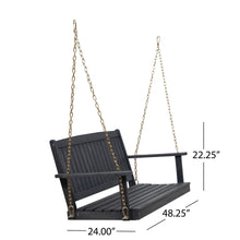 Load image into Gallery viewer, Tambora - Porch Swing Acacia Wood Slat Design
