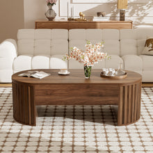 Load image into Gallery viewer, Lift Top Coffee Table With Hidden Compartment, Modern Oval Lift Tabletop For Home Living Room
