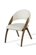 Load image into Gallery viewer, Faux Leather Open Back Dining Arm Chairs (Set of 2) - Brown
