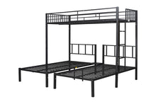 Load image into Gallery viewer, Metal Triple Twin Bunk Bed/ Can Be Separated into 3 Twin Beds/ Sturdy Metal/ Noise Reduced/ Bunk Bed for Three/ Safety Guardrail/ CPC Certified/ No Box Spring Needed
