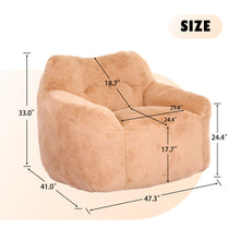 Load image into Gallery viewer, Beanbag Sofa Chair With Armrests Stuffed High Density Foam
