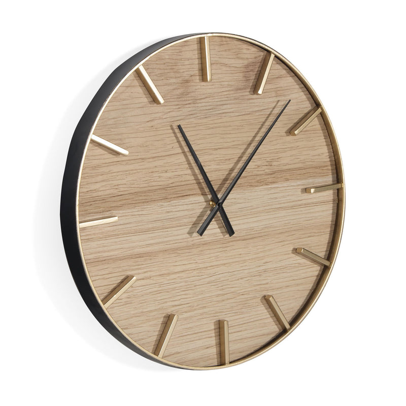 Silent Analog Round Wall Clock (573465) - Brown