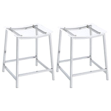 Load image into Gallery viewer, Staten - Backless Counter Stool (Set of 2) - Chrome
