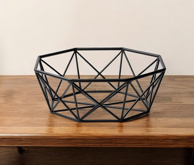 Geometric Decorative Bowl - Black