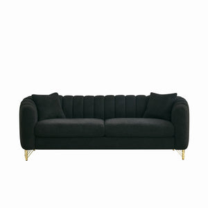 Tufted Oversized Sofa For Living Spaces - Black