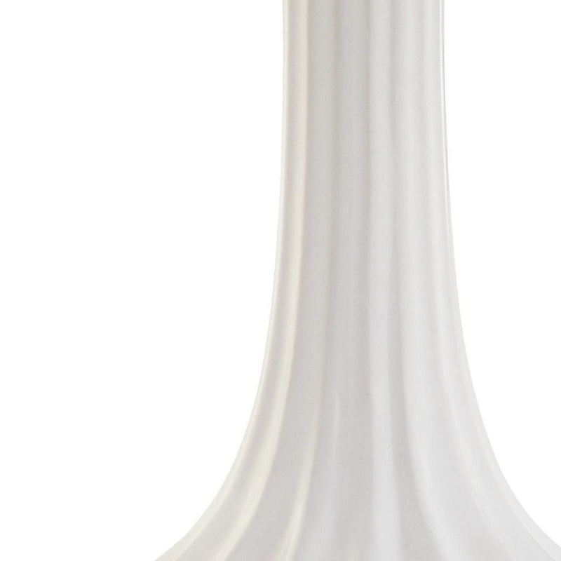 22" Urn Table Lamp With Drum Shade - White