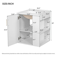 Load image into Gallery viewer, Wall Mounted Bathroom Cabinet With Side Shelf Combo, Vanity With Sink - White
