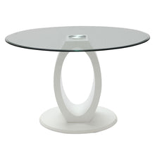 Load image into Gallery viewer, Larry - Glass Top Round Dining Table - White High Gloss
