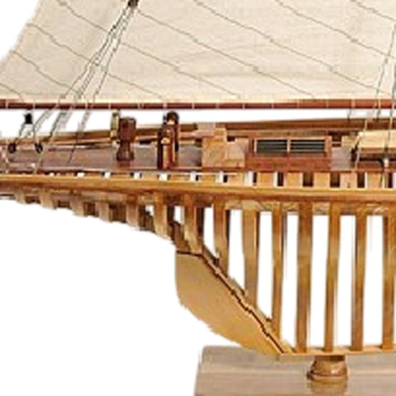 Hand Painted Boat (402004) - Brown