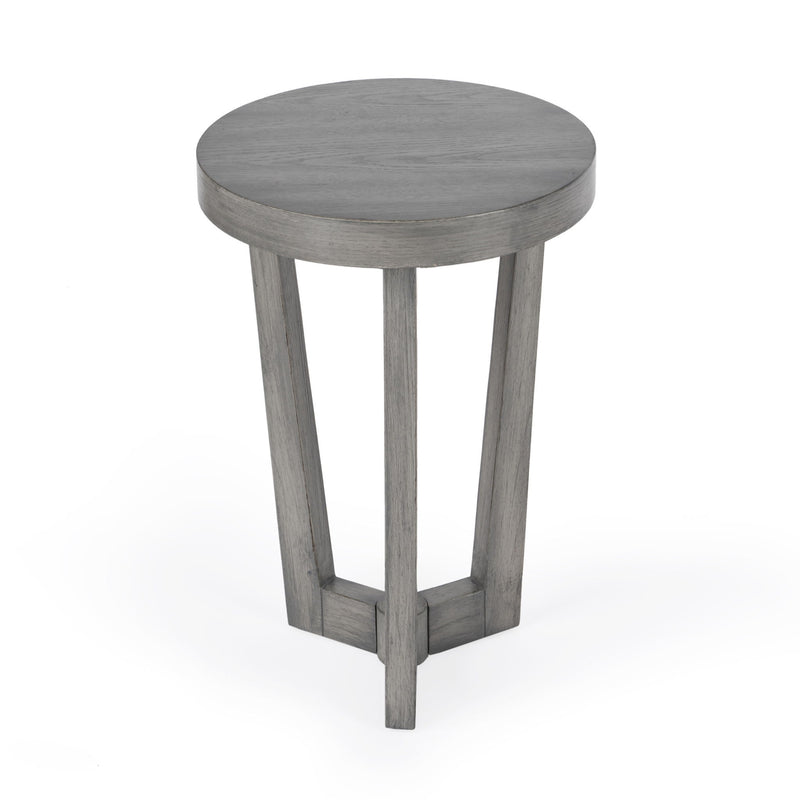 24" Manufactured Wood Round End Table - Gray