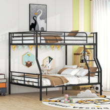 Load image into Gallery viewer, Full XL Over Queen Metal Bunk Bed, Black
