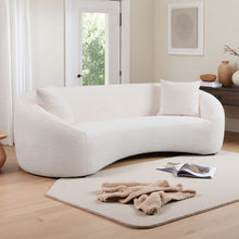 Load image into Gallery viewer, Curved 3 Seater Sofa For Living Room - White
