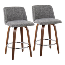 Load image into Gallery viewer, Toriano - Mid-Century Modern Fixed Height Counter Stool With Round Footrest (Set of 2)
