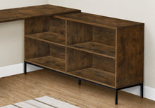 Load image into Gallery viewer, 60" Brown and Black L Shape Computer Desk With Three Drawers
