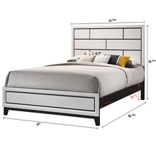 Load image into Gallery viewer, Contemporary Low Profile Bed With Geometric Headboard
