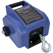 Load image into Gallery viewer, Reversible Electric 12V Trailer Winch For Boats Up To 6000 Lbs With Galvanized Wire Rope And Casing - Blue
