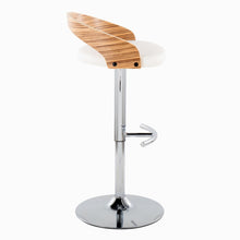 Load image into Gallery viewer, Grotto - Contemporary, Adjustable Barstool With Swivel With Rounded T Footrest (Set of 2)
