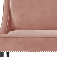 Load image into Gallery viewer, 45" Blush And Brown Upholstered Velvet Bench
