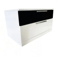 Load image into Gallery viewer, 2 Drawer Nightstand, Bedside Table - White / Black
