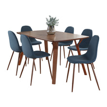 Load image into Gallery viewer, Folia Pebble - 7 Piece Mid Century Modern Dining Set
