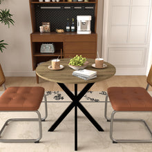 Load image into Gallery viewer, Round Dining Table For 2 - 4 People, Compact Kitchen Or Dining Room - Rustic Brown
