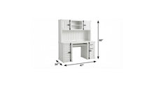 Load image into Gallery viewer, 47" White Metal Writing Desk
