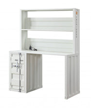 Load image into Gallery viewer, 47" White Metal Writing Desk

