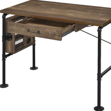 Load image into Gallery viewer, 39" Brown and Black Writing Desk
