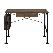 Load image into Gallery viewer, 39" Brown and Black Writing Desk
