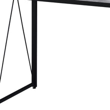 Load image into Gallery viewer, 35" Antiqued White and Black Writing Desk
