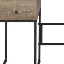 Load image into Gallery viewer, 47" Brown and Black Writing Desk With Four Drawers
