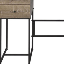 Load image into Gallery viewer, 47" Brown and Black Writing Desk With Four Drawers
