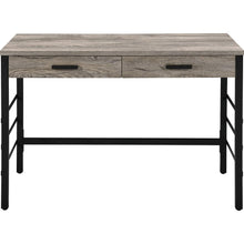Load image into Gallery viewer, 42" Brown and Black Writing Desk With Two Drawers
