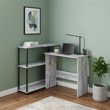 Load image into Gallery viewer, 39" Antiqued White L Shape Writing Desk
