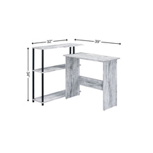 Load image into Gallery viewer, 39" Antiqued White L Shape Writing Desk
